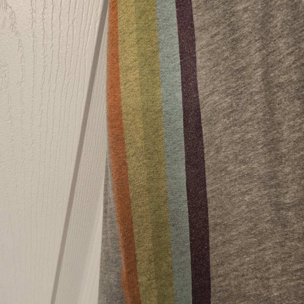 Wildfox Rainbow Stripped Grey Sweatpant Joggers - Picture 3 of 6